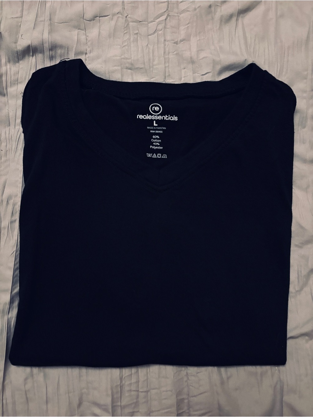 Essentials Women's Short Sleeve V-Neck Tee in Black